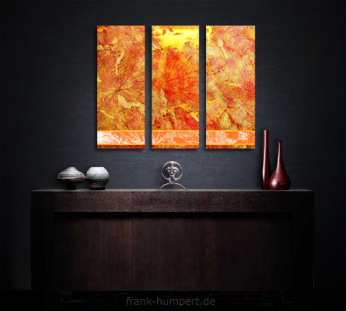 3 Teile abstrakte moderne Kunstlandschaft Fotografie
